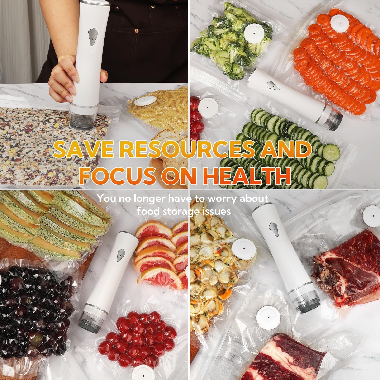 Sakerplus Vacuum Sealer with Reusable Bags
