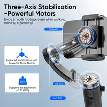 Load image into Gallery viewer, Smart 3-Axis Gimbal Stabilizer with AI Tracking – Professional Video Shooting Tool