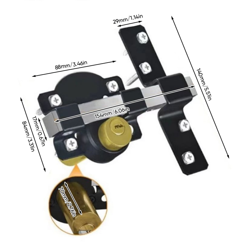 Garden gate spring crossbar lock – sunnygo