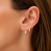 Load image into Gallery viewer, Sparkling Zirconia Chunky Hoop Earrings