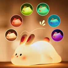 Load image into Gallery viewer, Big Face Rabbit Silicone Night Light