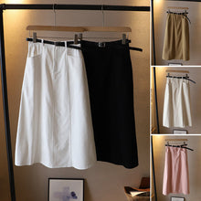 Load image into Gallery viewer, Solid Color A-Line Half-Body Skirt
