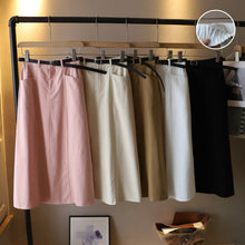 Load image into Gallery viewer, Solid Color A-Line Half-Body Skirt