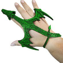 Load image into Gallery viewer, Leather Hand Dragon Cuff