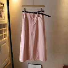 Load image into Gallery viewer, Solid Color A-Line Half-Body Skirt