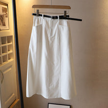 Load image into Gallery viewer, Solid Color A-Line Half-Body Skirt