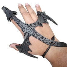 Load image into Gallery viewer, Leather Hand Dragon Cuff