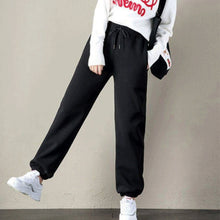 Load image into Gallery viewer, Women Warm Fleece Cotton Solid Joggers Sweatpants