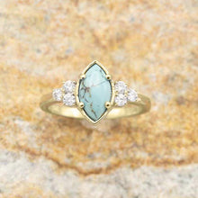 Load image into Gallery viewer, Natural Turquoise Diamond Ring