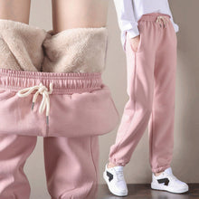 Load image into Gallery viewer, Women Warm Fleece Cotton Solid Joggers Sweatpants