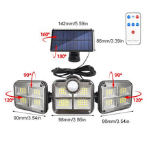 Load image into Gallery viewer, Triple LED Solar Wall Light
