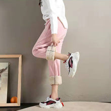 Load image into Gallery viewer, Women Warm Fleece Cotton Solid Joggers Sweatpants