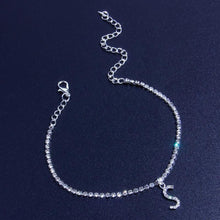 Load image into Gallery viewer, Rhinestone Letter Anklets