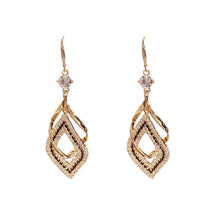 Load image into Gallery viewer, Rhombus Earrings With Diamonds
