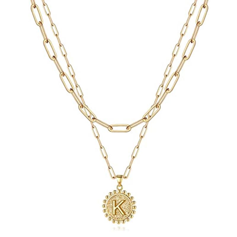 Gold Initial Necklaces for Women