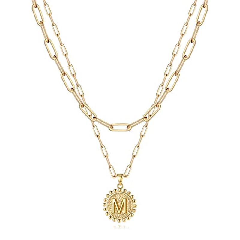 Gold Initial Necklaces for Women