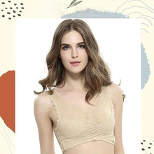 Load image into Gallery viewer, Wireless Front Cross Buckle Lace Lift Bra