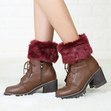 Load image into Gallery viewer, Women Fur Trim Boot Cuff Toppers Cover Leg Warmers