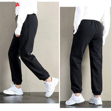 Load image into Gallery viewer, Women Warm Fleece Cotton Solid Joggers Sweatpants