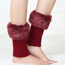 Load image into Gallery viewer, Women Fur Trim Boot Cuff Toppers Cover Leg Warmers