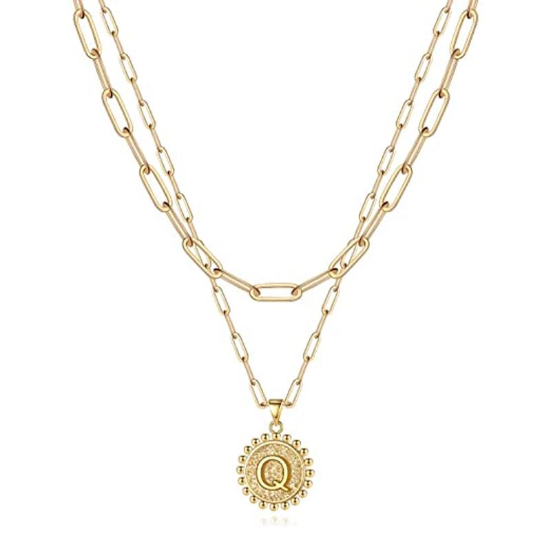 Gold Initial Necklaces for Women