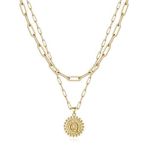 Gold Initial Necklaces for Women