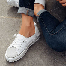 Load image into Gallery viewer, DIAMOND SILVER LEATHER SNEAKERS