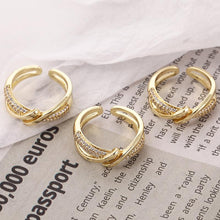 Load image into Gallery viewer, Vintage Gold-plated Adjustable Ring