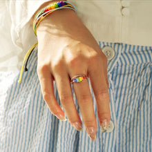 Load image into Gallery viewer, Rainbow Micro Diamond Ring