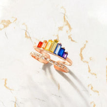 Load image into Gallery viewer, Rainbow Micro Diamond Ring