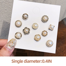 Load image into Gallery viewer, Pearl Cover Up Brooch Buttons Set(10pcs)