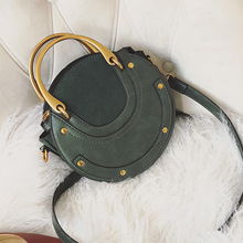 Load image into Gallery viewer, Frosted Patchwork Small Round Bag