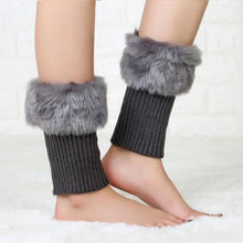 Load image into Gallery viewer, Women Fur Trim Boot Cuff Toppers Cover Leg Warmers