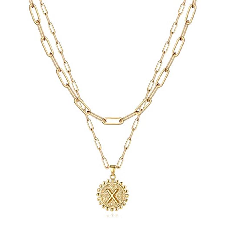 Gold Initial Necklaces for Women