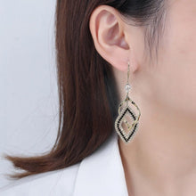 Load image into Gallery viewer, Rhombus Earrings With Diamonds