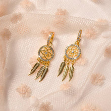 Load image into Gallery viewer, Dreamcatcher Crystal Charm Earrings