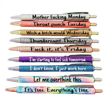 Load image into Gallery viewer, 9pcs Funny Glitter Ballpoint Pens
