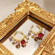 Load image into Gallery viewer, Golden Glitter Colorful Zircon Earrings