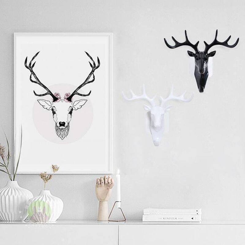 Deer Head Wall Hanging Hook