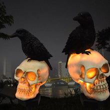 Load image into Gallery viewer, Halloween Solar Skull Crow Decorative Lights