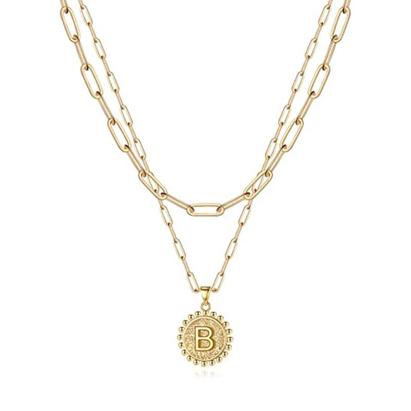Gold Initial Necklaces for Women