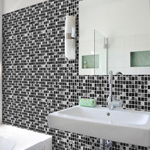 Load image into Gallery viewer, Black Mosaic Creative Tiles Stickers