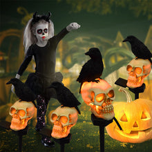 Load image into Gallery viewer, Halloween Solar Skull Crow Decorative Lights