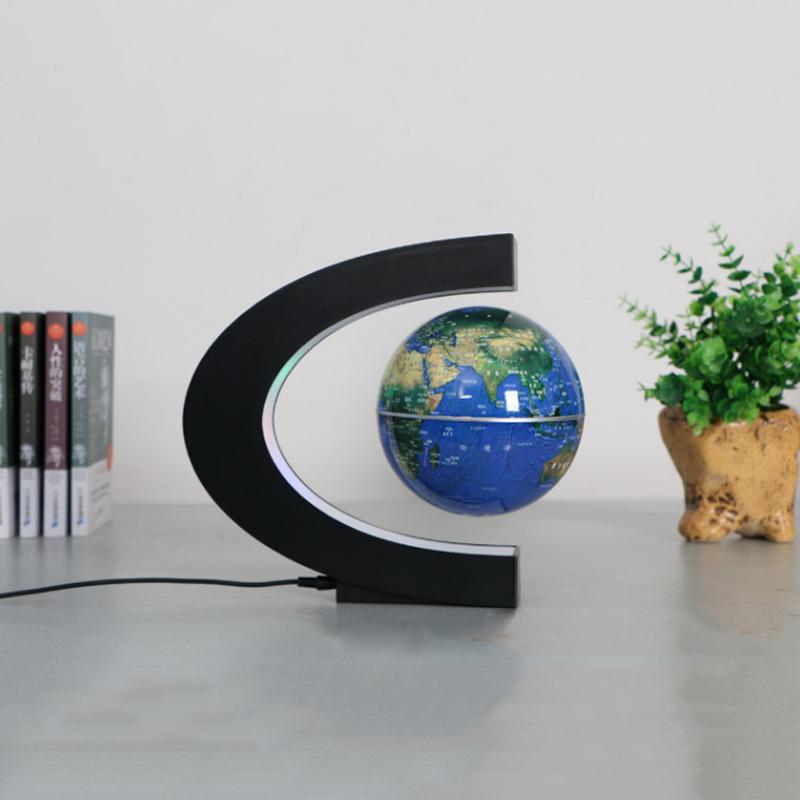 Floating Globe with Colorful LED Light