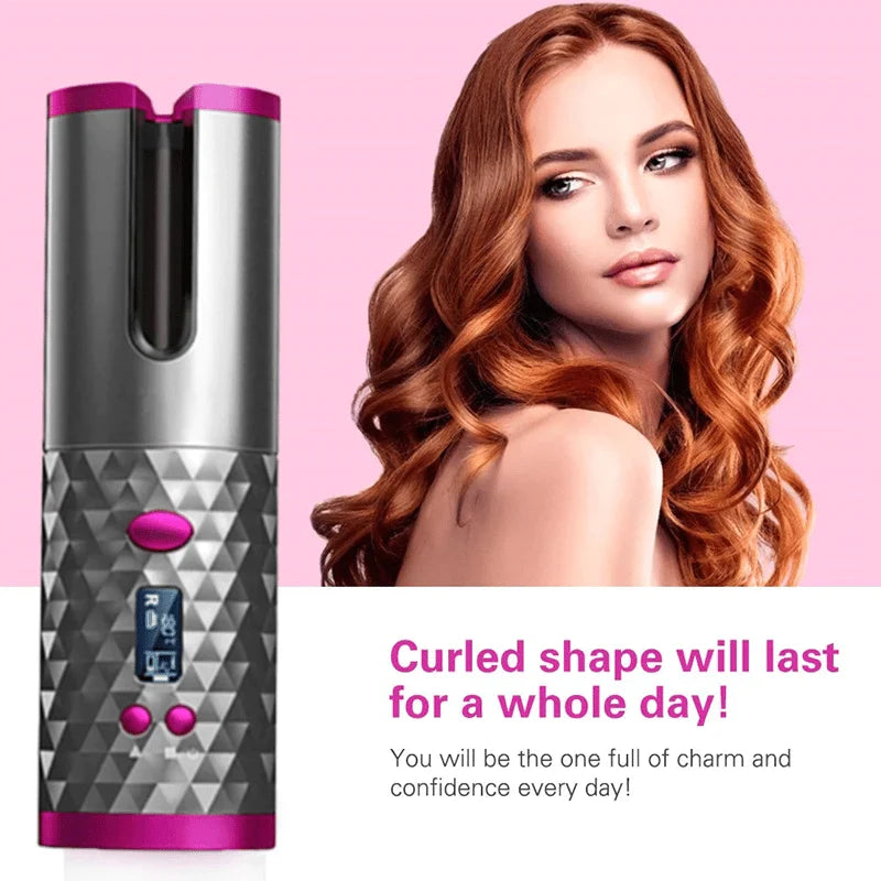 Wireless Auto Rotation Curling Iron