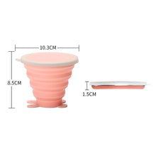 Load image into Gallery viewer, Silicone Folding Water Cups with Lids