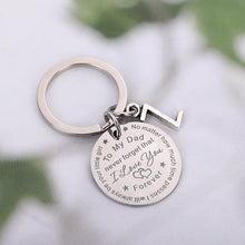 Load image into Gallery viewer, To My Dad/Mom Keychain (letter pendant)