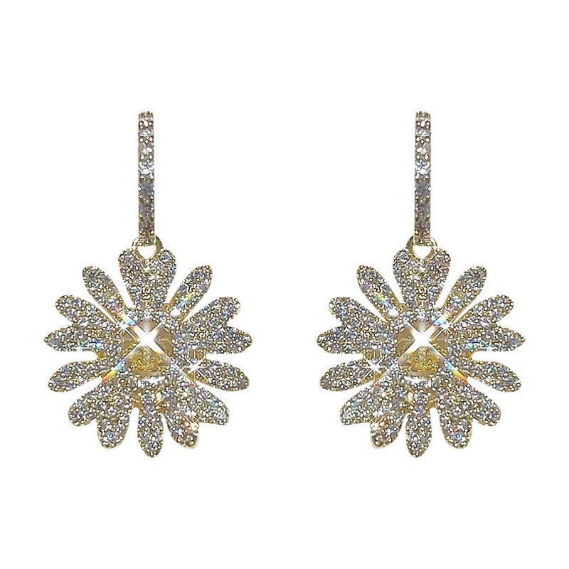 Vintage Flower Drop Earrings
