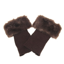 Load image into Gallery viewer, Women Fur Trim Boot Cuff Toppers Cover Leg Warmers