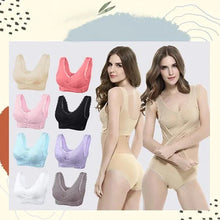 Load image into Gallery viewer, Wireless Front Cross Buckle Lace Lift Bra